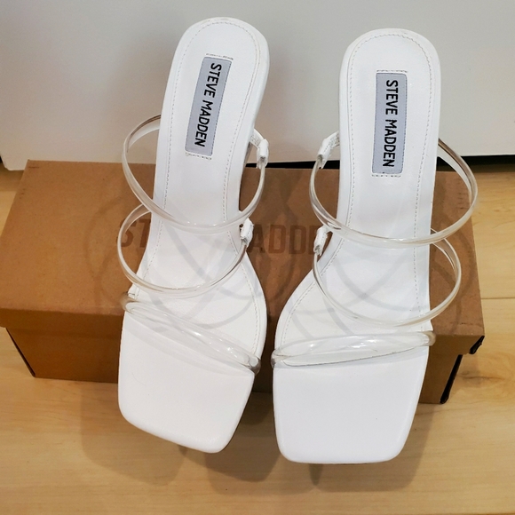 Steve Madden | Shoes | Steve Madden Isa Wedge Clear Heel Sandal | Poshmark